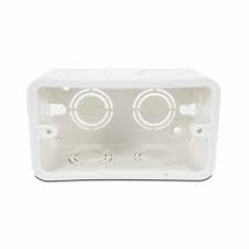CAJA RECTANGULAR PVC BLANCA 1/2X3/4