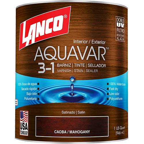 AQUAVAR CAOBA / MAHOGANY 1/4 LANCO