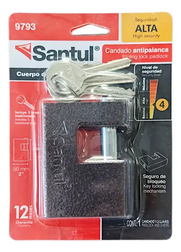 CANDADO ANTIPALANCA 70MM SANTUL 9793