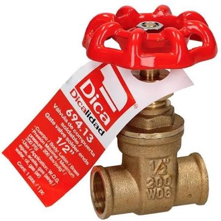 LLAVE COMPUERTA 1/2 PSI ROSCA DICA