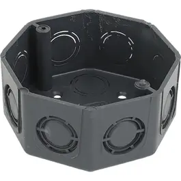 CAJA CONDUIT PVC GRIS OCTAGONAL AMANCO
