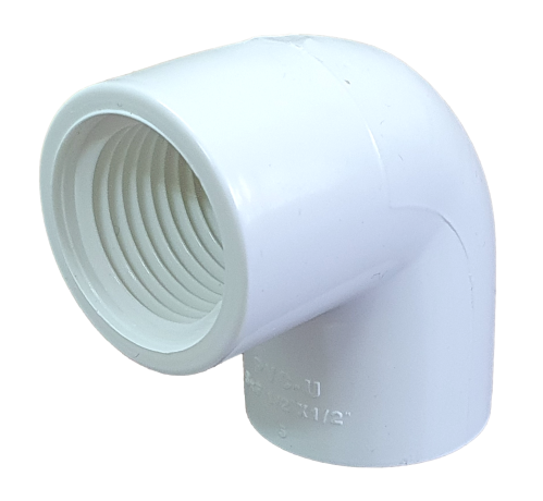 CODO 1/2 PVC CON ROSCA 90